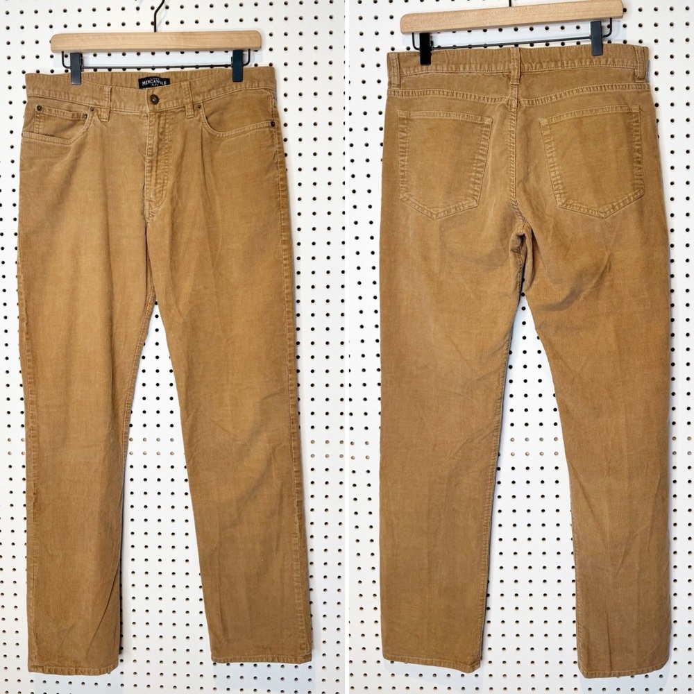 J Crew Mercantile |‎ Straight-fit Flex Cord Men's Tan Corduroy Pants 32 x 32